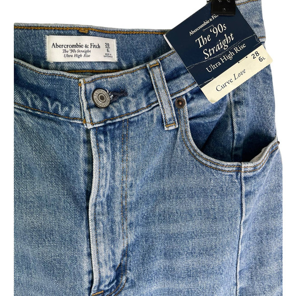 Abercrombie & Fitch Blue Straight Leg Jeans - Picture 9 of 13